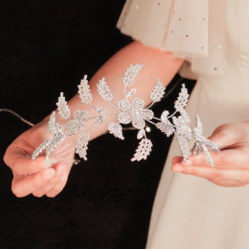 Luxury zircon flower headband