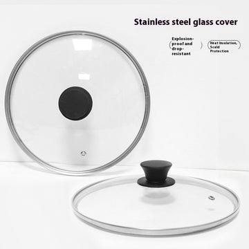 Tempered Glass Stainless Steel Explosion-proof G-shaped Pot Cover