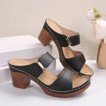 Women's Casual Anti Slip Thick Soled High Heel Sandals DazzleTrove