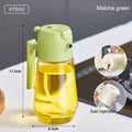 470ML Olive Oil Sprayer Dispenser For Cooking BBQ 2 In 1 Glass Oil Vinegar Soy Sauce Spray Kitchen Oil Bottle For Air Fryer DazzleTrove