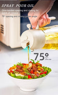 470ML Olive Oil Sprayer Dispenser For Cooking BBQ 2 In 1 Glass Oil Vinegar Soy Sauce Spray Kitchen Oil Bottle For Air Fryer DazzleTrove