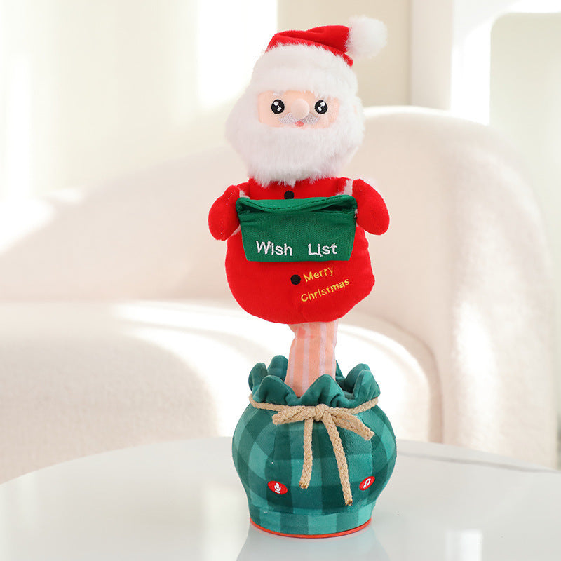 Singing And Speaking Recording Christmas Tree New Electric Plush Toy