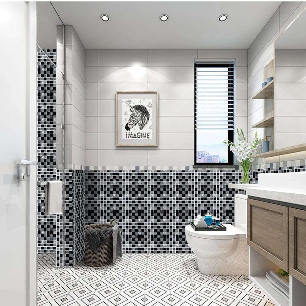 30 Mosaic kitchen bathroom tiles self adhesive tiles DazzleTrove