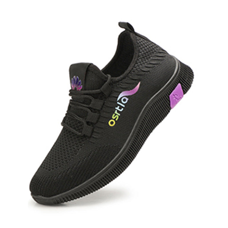 Ladies Flying Weaving Women's Shoes Spring New Ladies Casual Shoes DazzleTrove