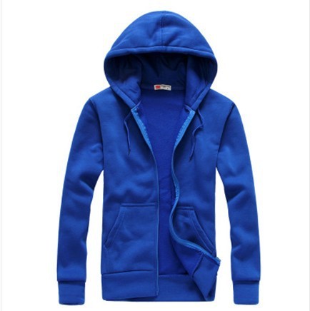Casual Fashion Sports Sweater Couple Zipper Hooded Youth Solid Color Sweater