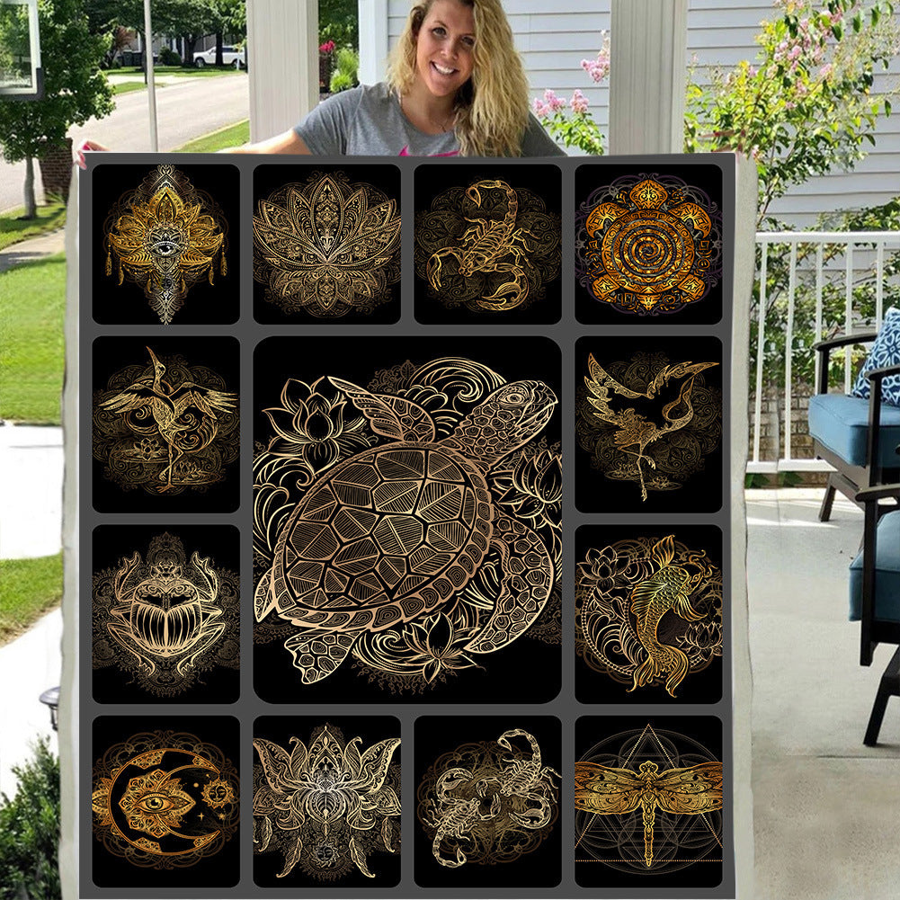 Animal Adult Children 3D Digital Printing Cotton Velvet Thick Blanket DazzleTrove
