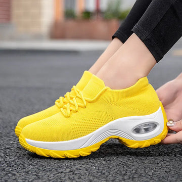 Sports shoes women flying knit socks shoes shaking shoes DazzleTrove