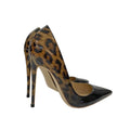 European And American Fashion Gradient Color 12cm Pointed Stiletto Heel Ladies Soft Leather Shoes Leopard Print Women's Fashion Shoes DazzleTrove