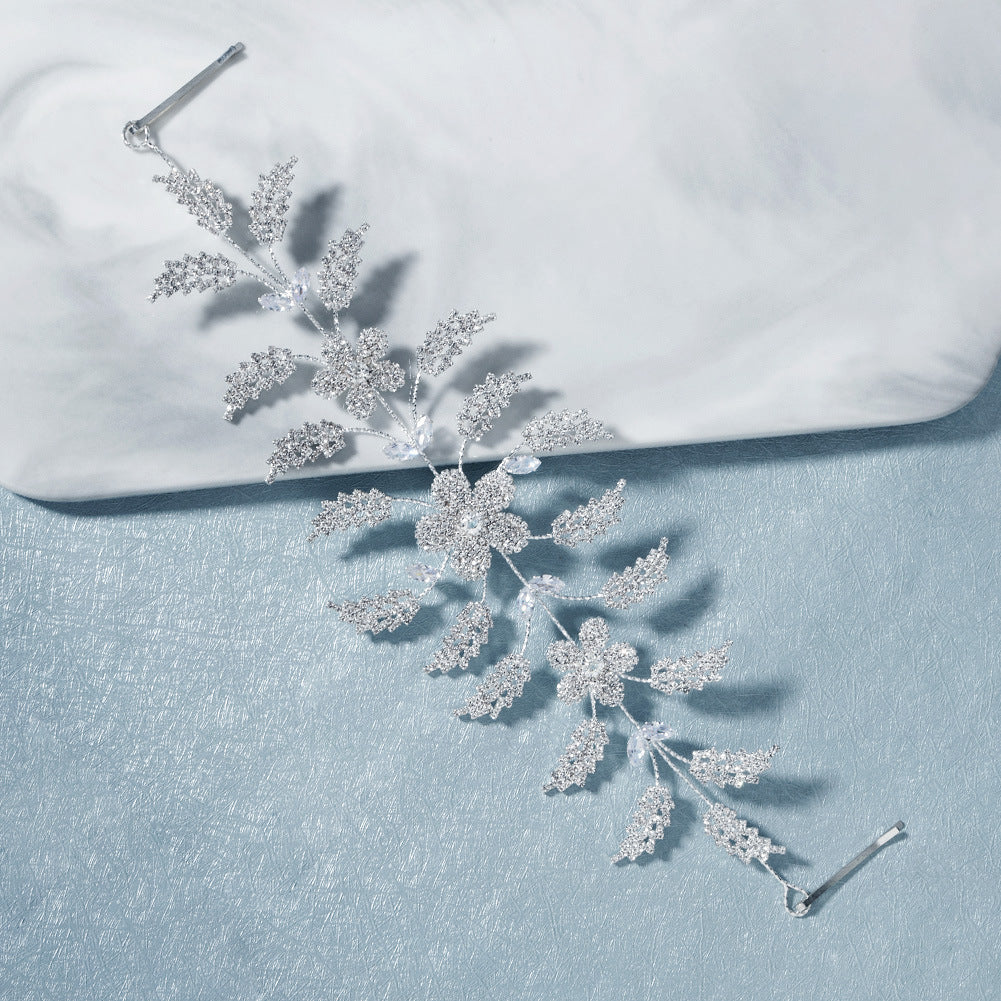 Luxury zircon flower headband