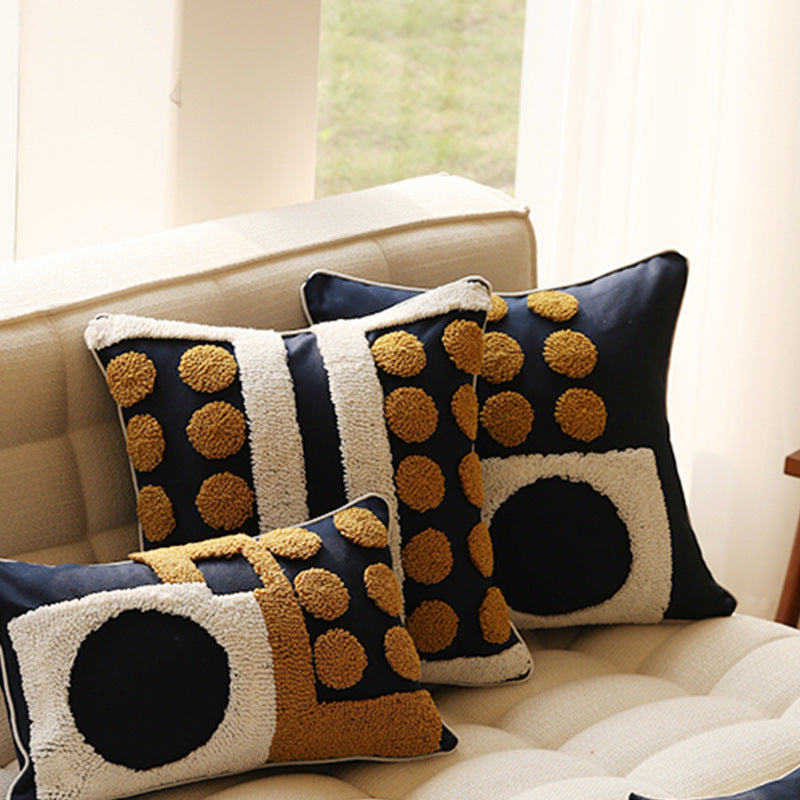 Spring And Summer Loop Tufted Embroidery Pillow Cover