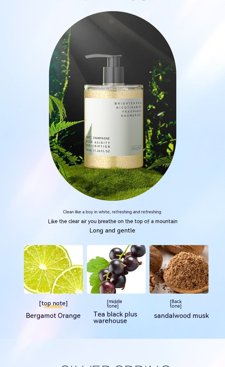 Nicotinamide Fragrance Shower Gel Perfume Gentle And Clean Lasting Fragrance Bath Lotion DazzleTrove