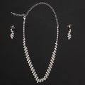 Bridal Jewelry two sets, bridal Rhinestone chain, Wedding Necklace, earring, Rhinestone Necklace, marriage two sets DazzleTrove
