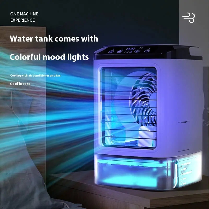 New Style Air Cooler Desktop Air Conditioner Fan Dual Spray Cooling Electric Fan Air Cooler USB Portable Refrigeration DazzleTrove