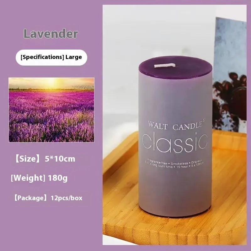 Cylindrical Color Aromatherapy Candle Brilliant Fragrance Candle Smokeless Candles DazzleTrove