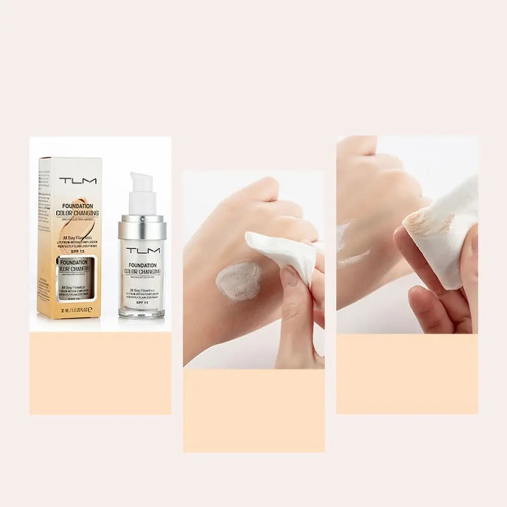 Temperature Liquid Foundation Concealer Portable Natural Color  Makeup Foundation BB Concealer DazzleTrove
