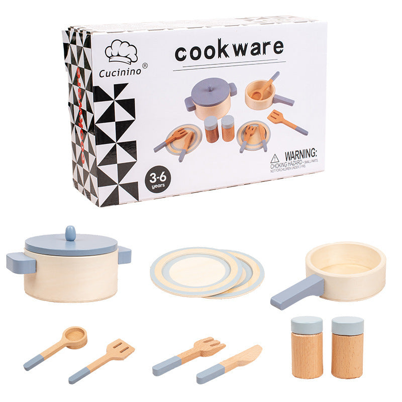Wooden Children's House Simulation Kitchen Toy Set DazzleTrove