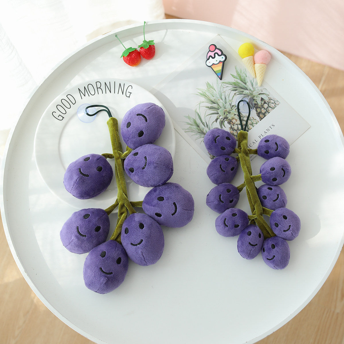 Cute String Of Grapes Plush Toy Doll Pendant DazzleTrove