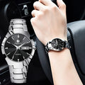 Fansico Fan Poem New Tungsten Mens Watch Dual Calendar Table 1192 Non Mechanical Watches DazzleTrove