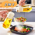 470ML Olive Oil Sprayer Dispenser For Cooking BBQ 2 In 1 Glass Oil Vinegar Soy Sauce Spray Kitchen Oil Bottle For Air Fryer DazzleTrove
