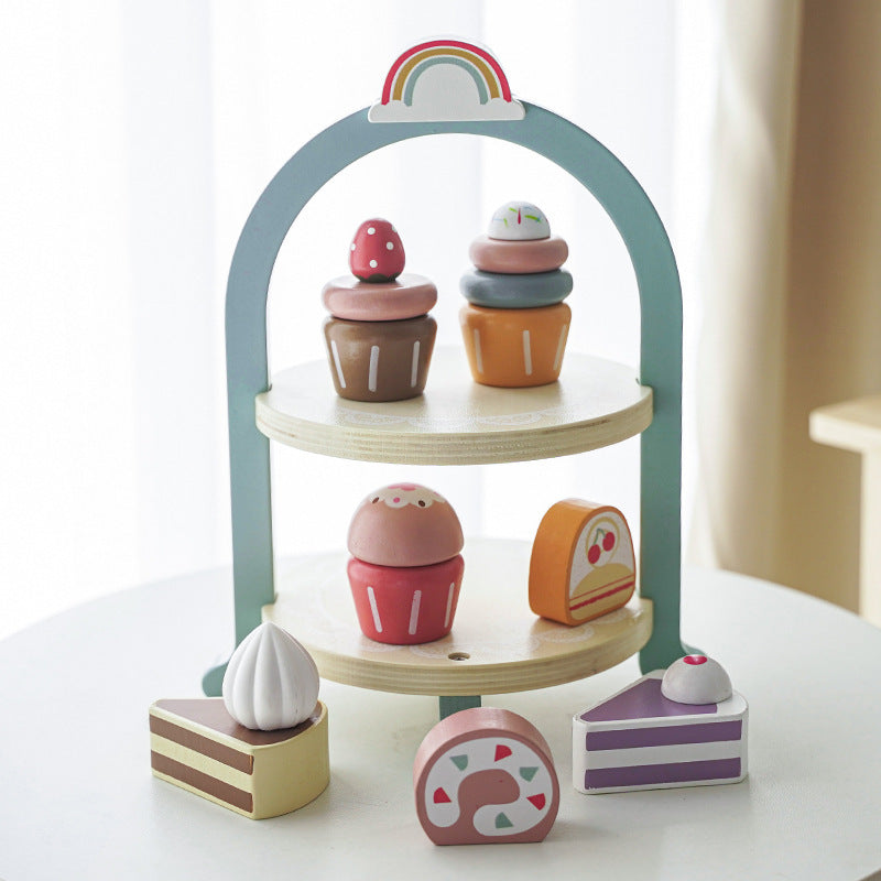 Wooden Children's House Simulation Kitchen Toy Set DazzleTrove