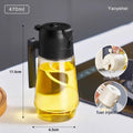 470ML Olive Oil Sprayer Dispenser For Cooking BBQ 2 In 1 Glass Oil Vinegar Soy Sauce Spray Kitchen Oil Bottle For Air Fryer DazzleTrove
