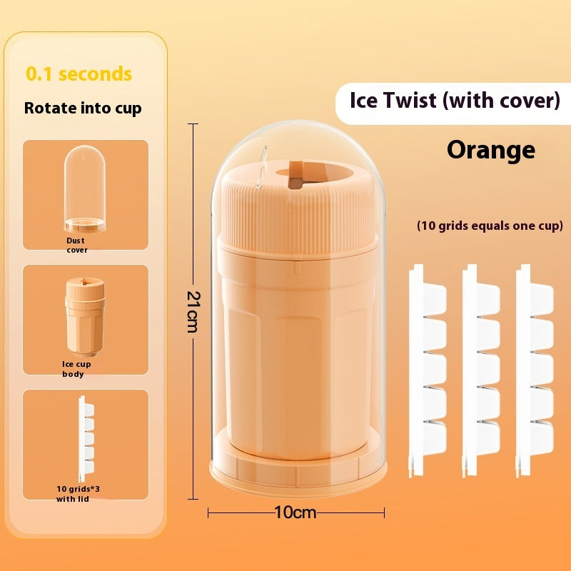 Twisting Ice Cup Rotating Release Ice Cube Trays Rotation With Cover Ice Block Mold For Freezer Home Refrigerator Storage DazzleTrove