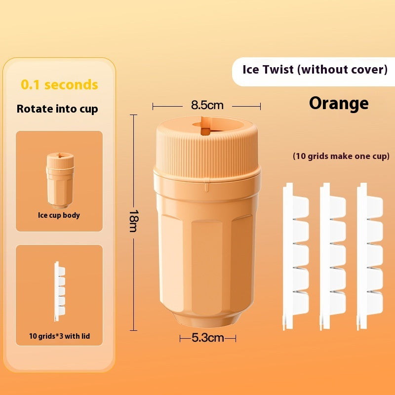 Twisting Ice Cup Rotating Release Ice Cube Trays Rotation With Cover Ice Block Mold For Freezer Home Refrigerator Storage DazzleTrove