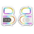 2024 New B-Shaped Blutooth Speaker Multifunctional Smart Music Rhythm Lighting Phone Wireless Charger TF Card AUX Input Standard Mode DazzleTrove
