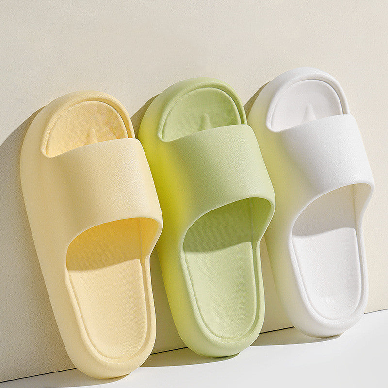 Solid Thick-soled Home Slippers Summer Non-slip Floor Bathroom Slipper For Women Men's House Shoes DazzleTrove