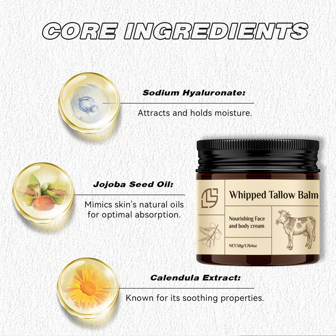Beef Fat Cream 50g Gentle Moisturizing