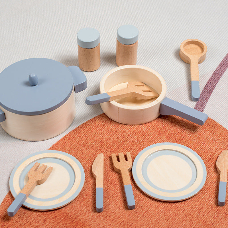 Wooden Children's House Simulation Kitchen Toy Set DazzleTrove
