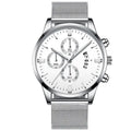 Mens Business Luxury Watches For Men Mesh Band Quartz Watch DazzleTrove