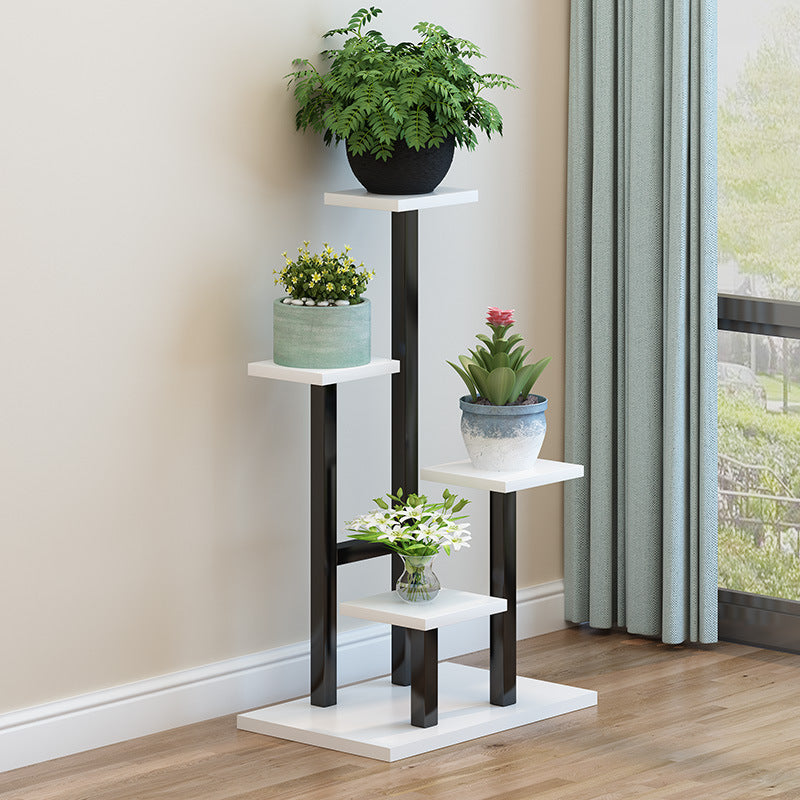 Living Room Wrought Iron Flower Rack Stepped Balcony Flower Stand