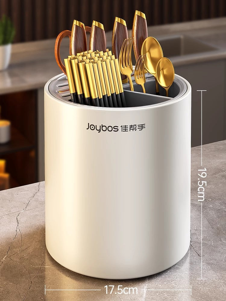 Kitchen Rotating Knife Holder And Storage Rack For Household Use