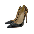 European And American Fashion Gradient Color 12cm Pointed Stiletto Heel Ladies Soft Leather Shoes Leopard Print Women's Fashion Shoes DazzleTrove
