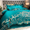Ice Silk Quilt Sets Bed Sheets Bedding Four-piece Set DazzleTrove