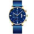 Mens Business Luxury Watches For Men Mesh Band Quartz Watch DazzleTrove