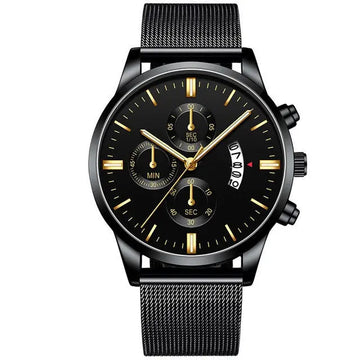 Mens Business Luxury Watches For Men Mesh Band Quartz Watch DazzleTrove