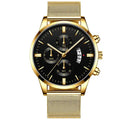 Mens Business Luxury Watches For Men Mesh Band Quartz Watch DazzleTrove