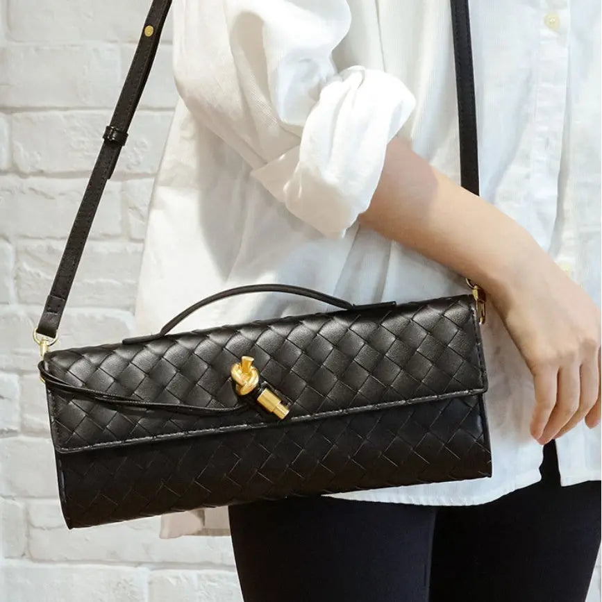 Woven Bag Shoulder Fashion Clutch Crossbody Bag DazzleTrove
