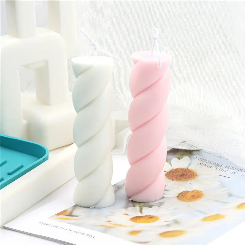 Silicone Cotton Candy Candle Mold DIY Wool Twisted Hemp Flower Fragrance DazzleTrove