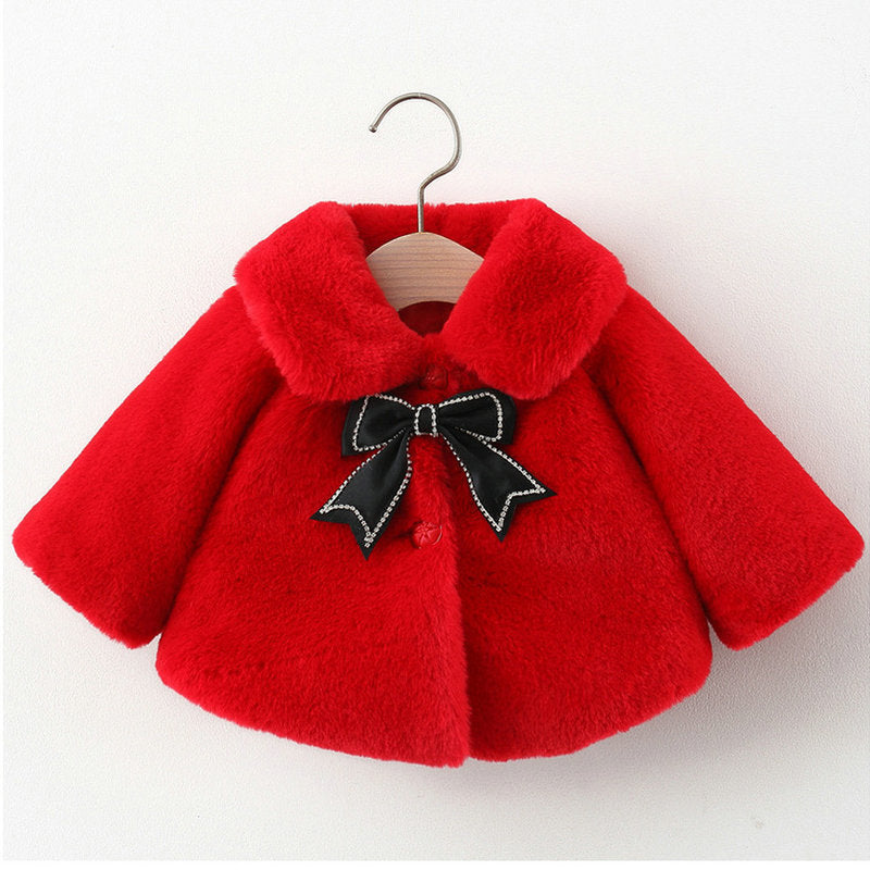 Infant Furry Sweater Autumn And Winter Girls Cloak