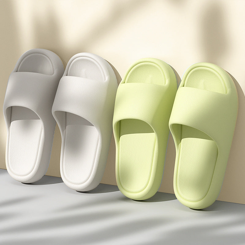 Solid Thick-soled Home Slippers Summer Non-slip Floor Bathroom Slipper For Women Men's House Shoes DazzleTrove