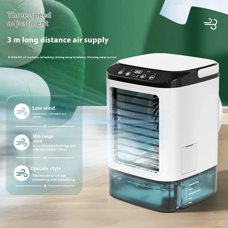 New Style Air Cooler Desktop Air Conditioner Fan Dual Spray Cooling Electric Fan Air Cooler USB Portable Refrigeration DazzleTrove