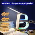 2024 New B-Shaped Blutooth Speaker Multifunctional Smart Music Rhythm Lighting Phone Wireless Charger TF Card AUX Input Standard Mode DazzleTrove