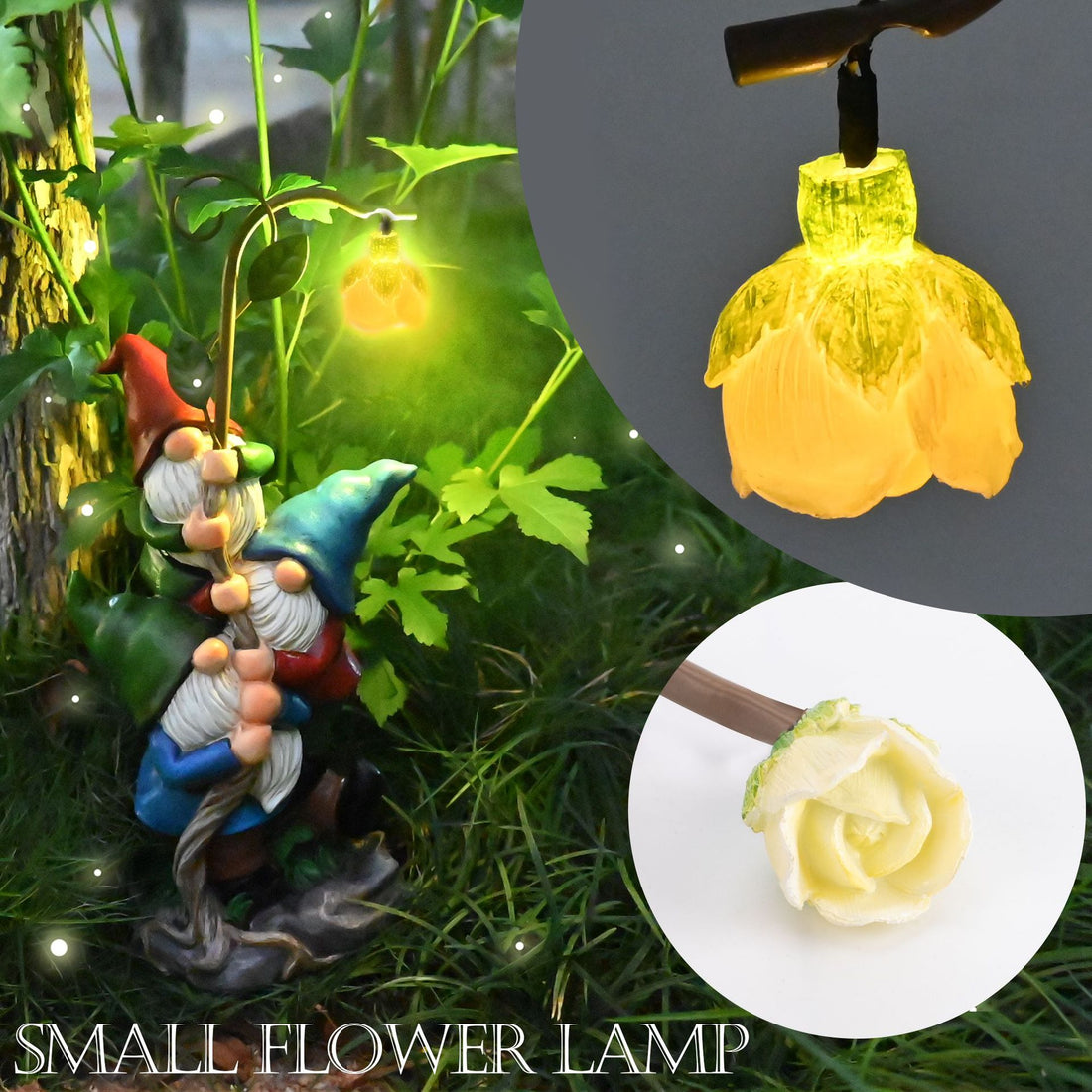 Solar Gradient Lights Three Garden Decorations