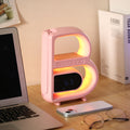2024 New B-Shaped Blutooth Speaker Multifunctional Smart Music Rhythm Lighting Phone Wireless Charger TF Card AUX Input Standard Mode DazzleTrove