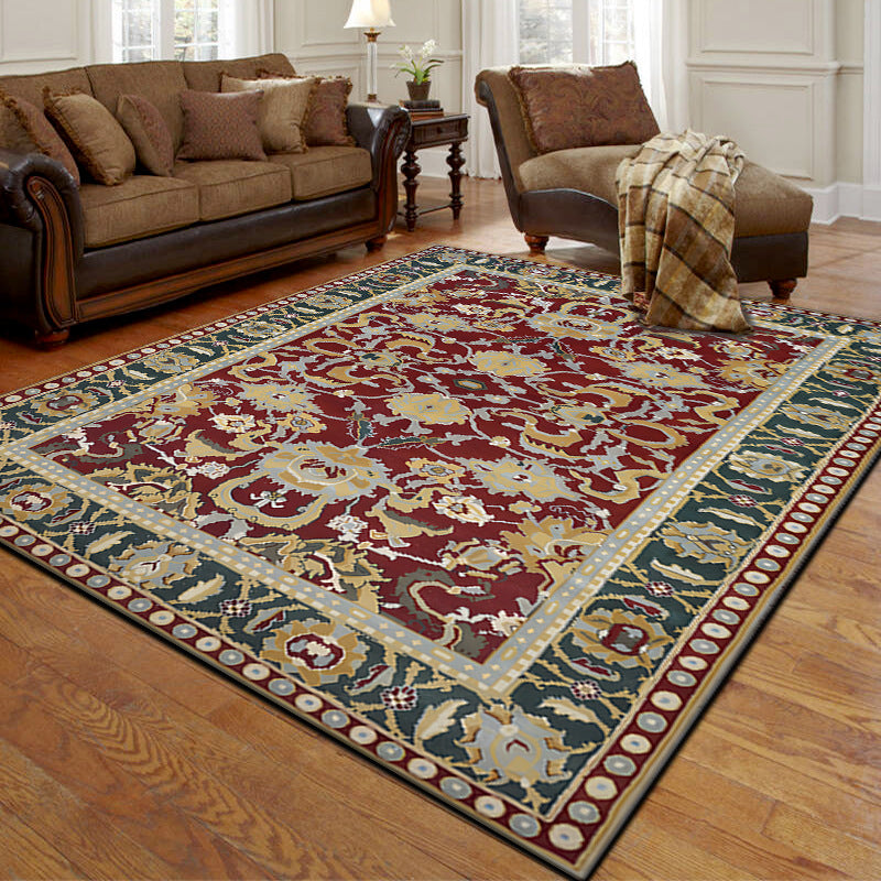 Retro Living Room Carpet Easy-care Wear-resistant Floor Mat DazzleTrove