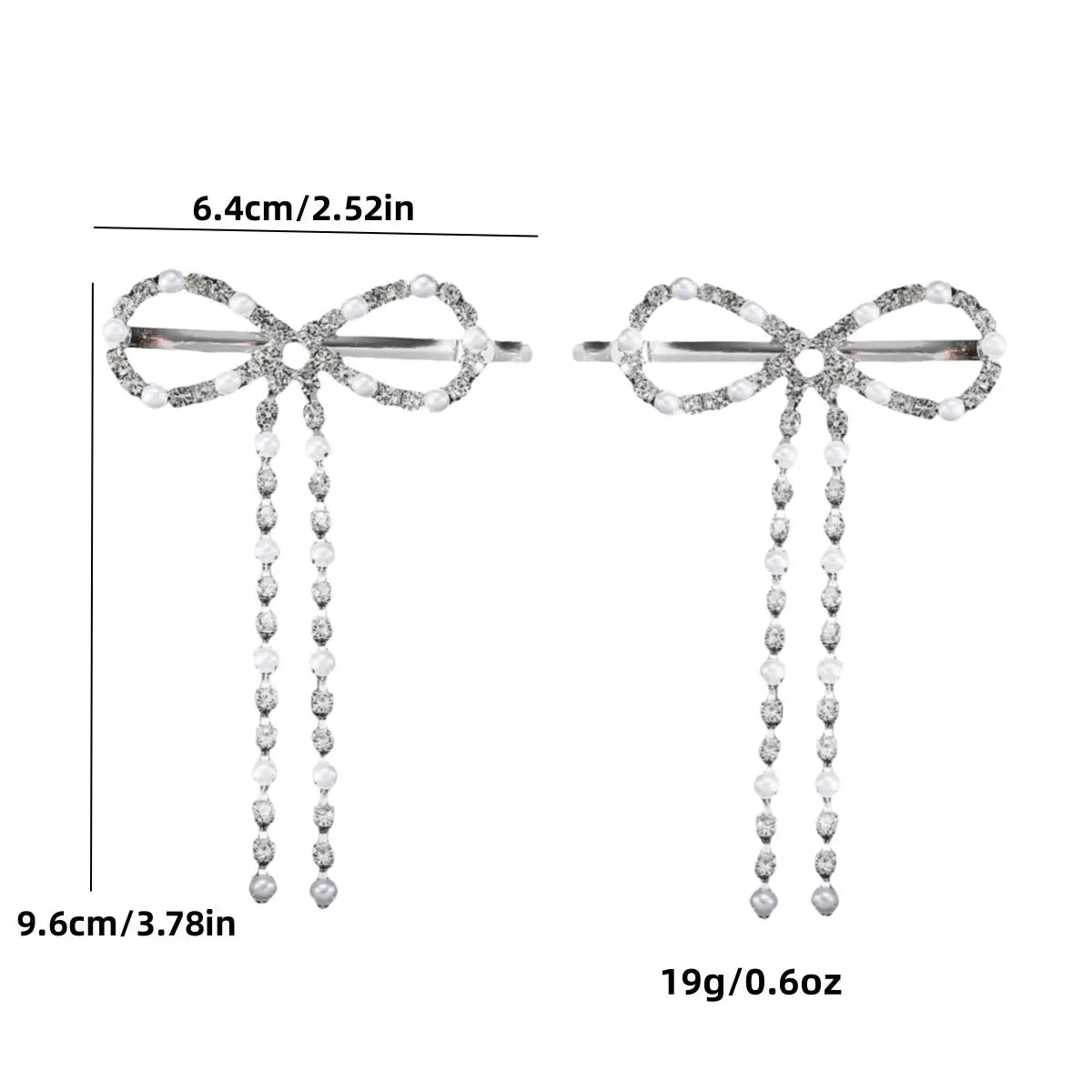 Bow Barrettes Side Long Tassel DazzleTrove