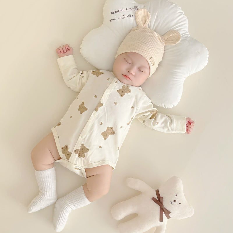 Newborn Clothes 100 Cotton Cute Design Long Sleeve Spring And Summer Jumpsuit